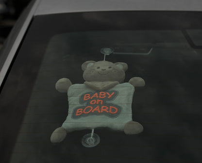 Semn reflectorizant Baby on Board BabyJem, rosu
