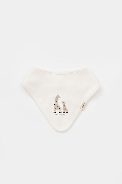 Set 2 bavete Girafa, BabyCosy, Ecru/Mink