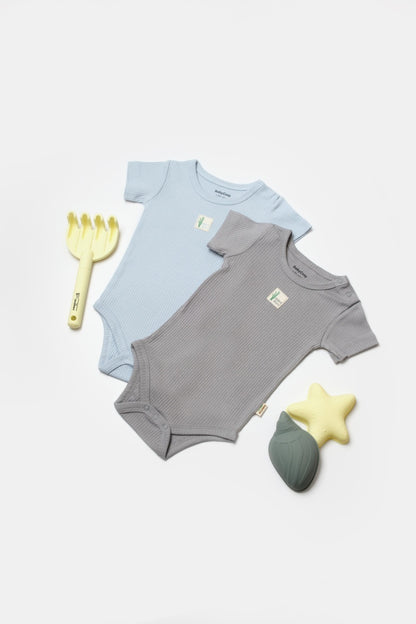 Set 2 body Bamboo, blue, BabyCosy, 50% bumbac+50%bambus
