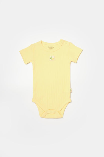 Set 2 body Bamboo, galben, BabyCosy, 50% bumbac+50%bambus