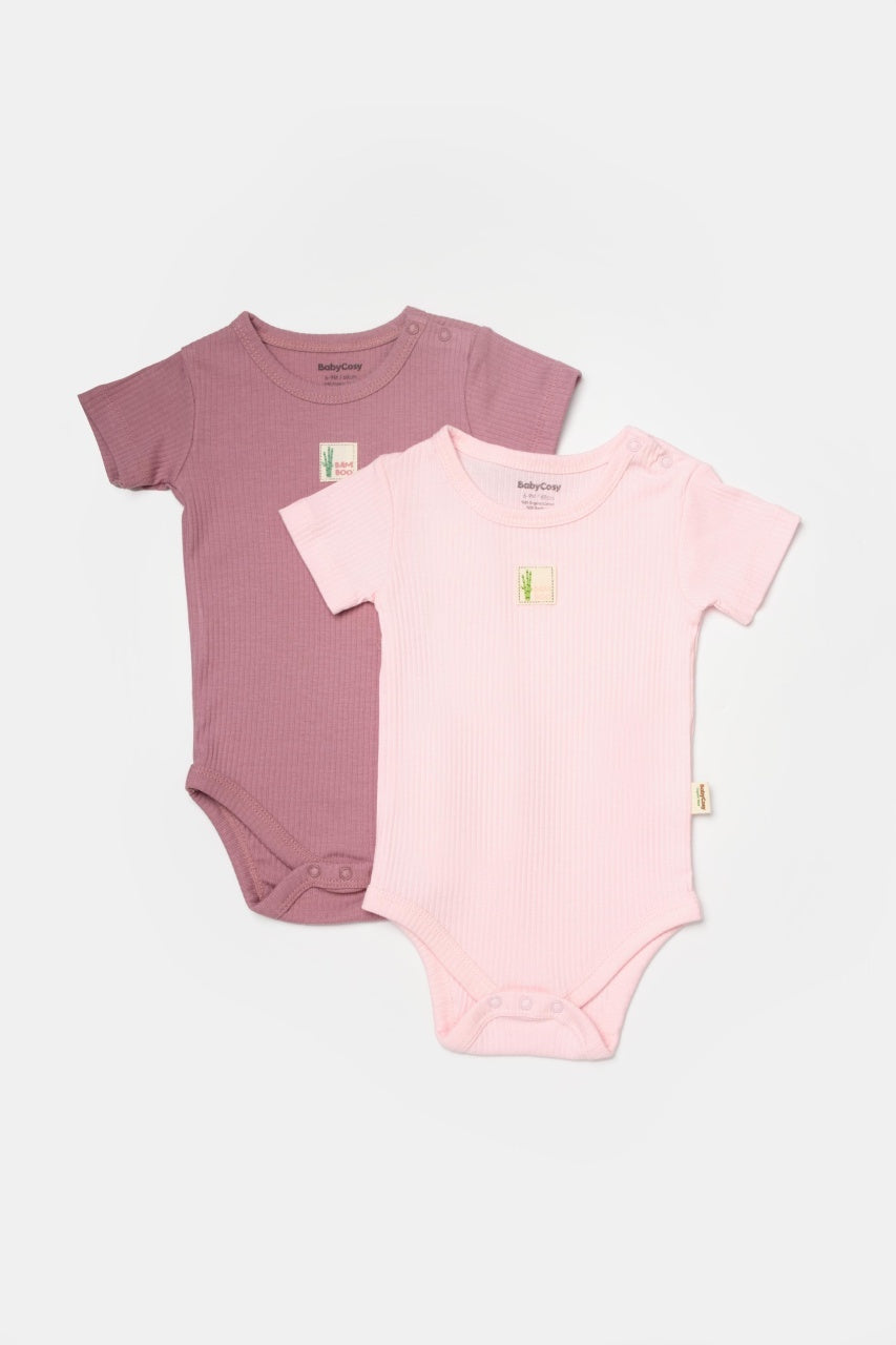 Set 2 body Bamboo,roz, BabyCosy, 50% bumbac+50%bambus