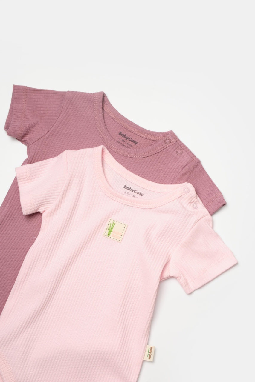 Set 2 body Bamboo,roz, BabyCosy, 50% bumbac+50%bambus