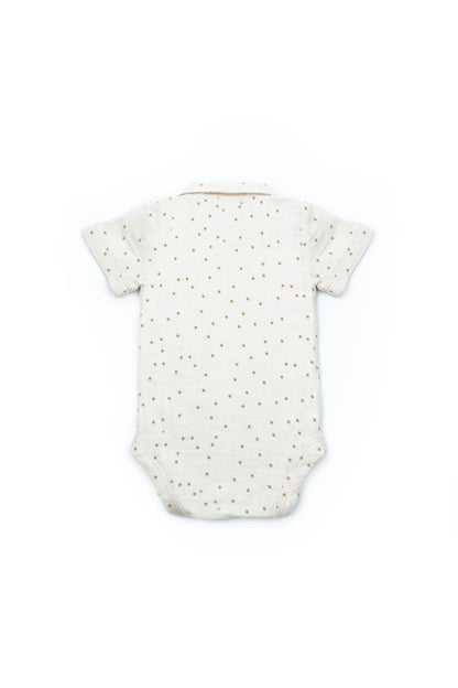 Set 2 body-uri cu guler TeddyBear, BabyCosy, 100% bumbac