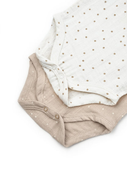 Set 2 body-uri cu guler TeddyBear, BabyCosy, 100% bumbac