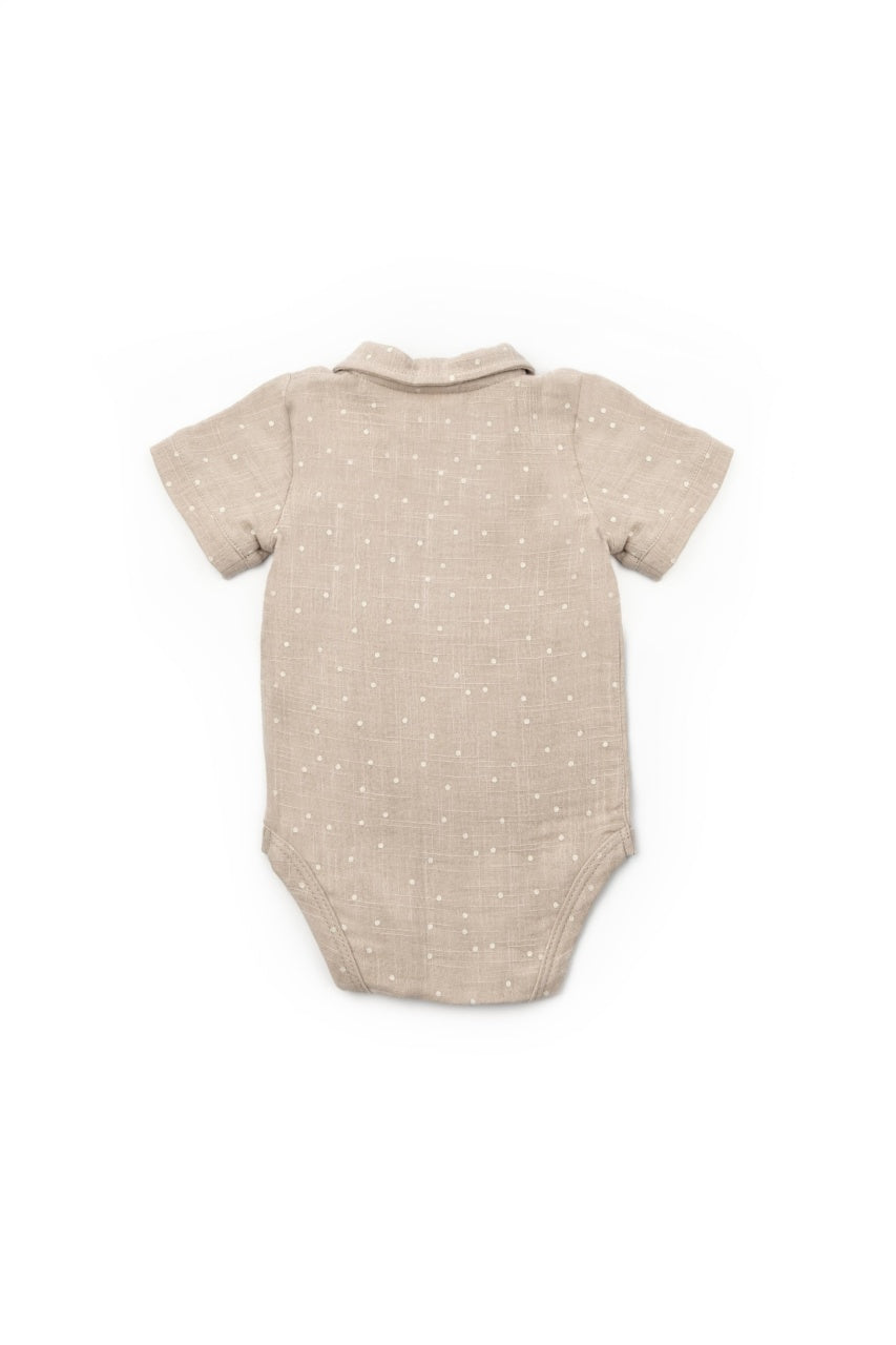 Set 2 body-uri cu guler TeddyBear, BabyCosy, 100% bumbac