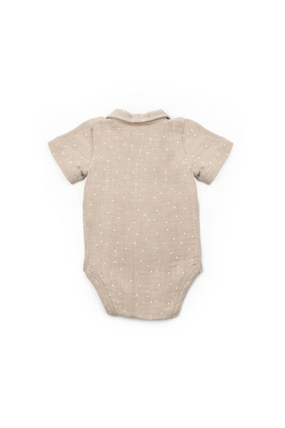 Set 2 body-uri cu guler TeddyBear, BabyCosy, 100% bumbac