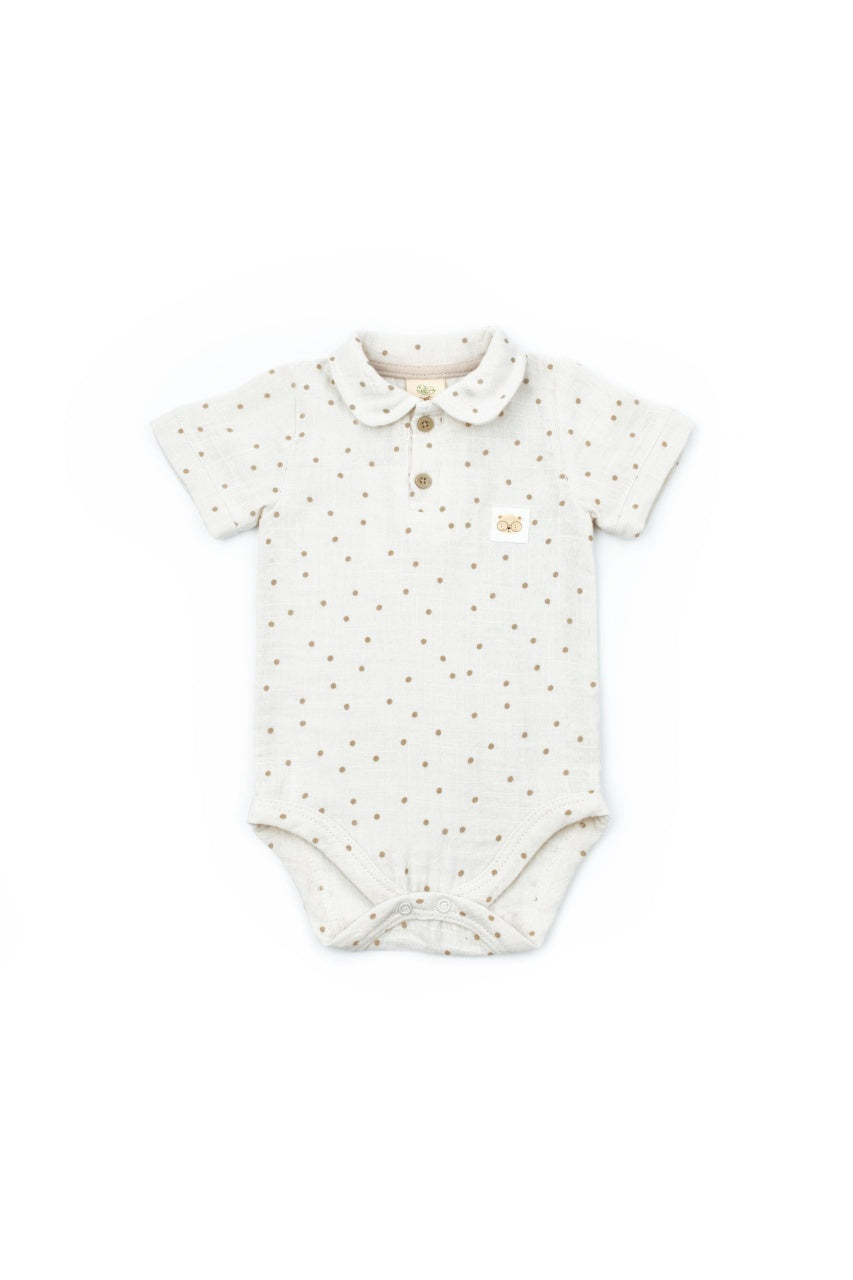 Set 2 body-uri cu guler TeddyBear, BabyCosy, 100% bumbac