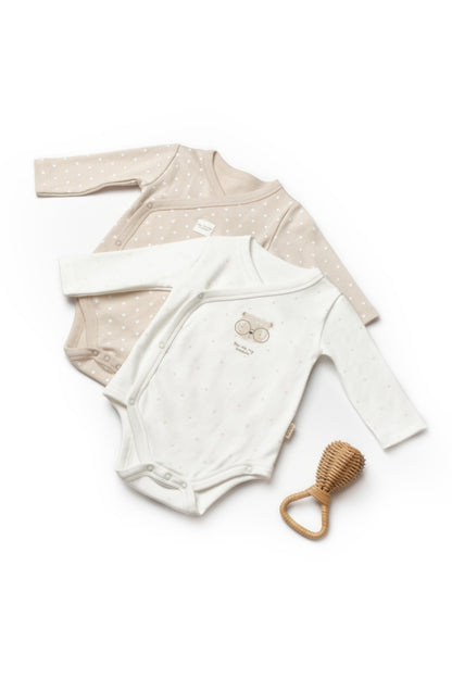 Set 2 body-uri cu maneca lunga petrecute, TeaddyBear, BabyCosy
