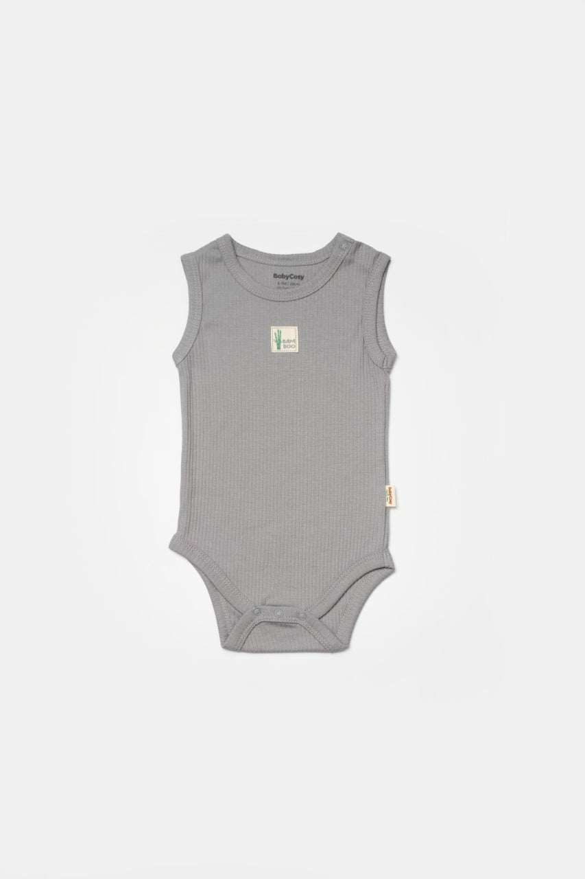 Set 2 body-uri fara maneci Bamboo, bleu, BabyCosy, 50% bambus+50% bumbac