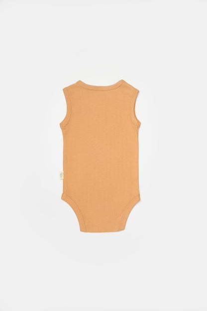 Set 2 body-uri fara maneci Bamboo, galben, BabyCosy, 50% bambus+50% bumbac