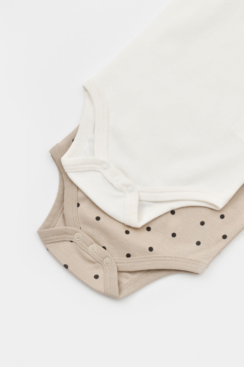 Set 2 body-uri fara maneci bebe unisex Girafa, BabyCosy, 100% bumbac organic