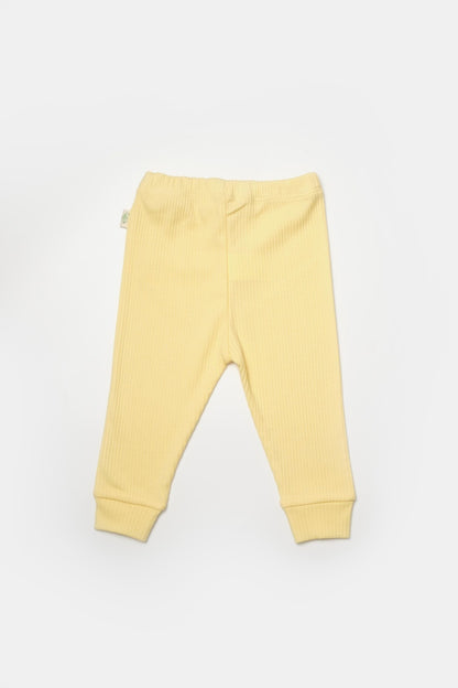 Set 2 pantaloni Bamboo, galben, BabyCosy, 50%bumbac+50% bambus