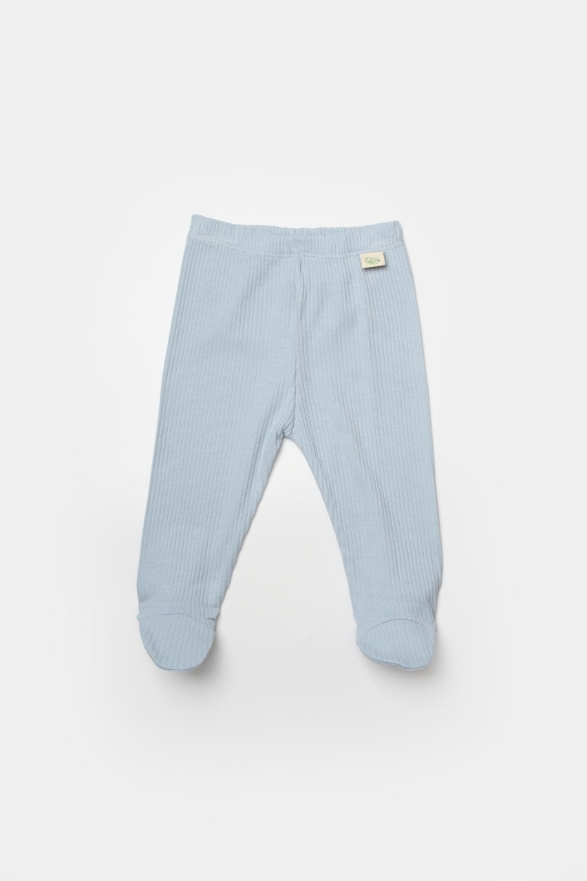 Set 2 pantaloni cu botosei Bamboo, blue, BabyCosy, 50%bumbac+50% bambus