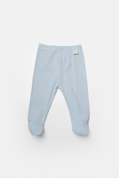 Set 2 pantaloni cu botosei Bamboo, blue, BabyCosy, 50%bumbac+50% bambus