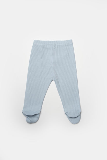 Set 2 pantaloni cu botosei Bamboo, blue, BabyCosy, 50%bumbac+50% bambus