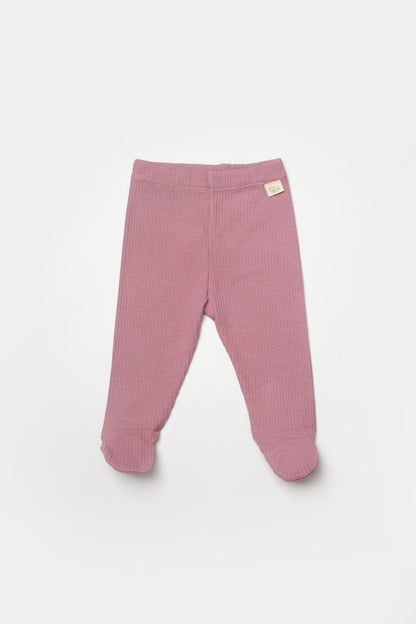 Set 2 pantaloni cu botosei Bamboo, roz, BabyCosy, 50%bumbac+50% bambus