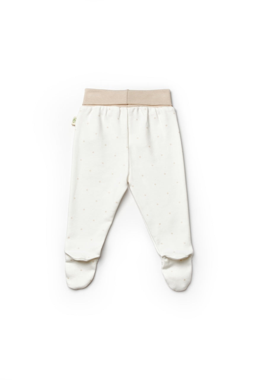 Set 2 pantaloni cu botosei bebe TeddyBear, BabyCosy, 100% bumbac organic
