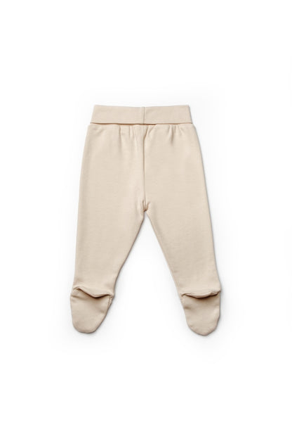 Set 2 pantaloni cu botosei bebe TeddyBear, BabyCosy, 100% bumbac organic