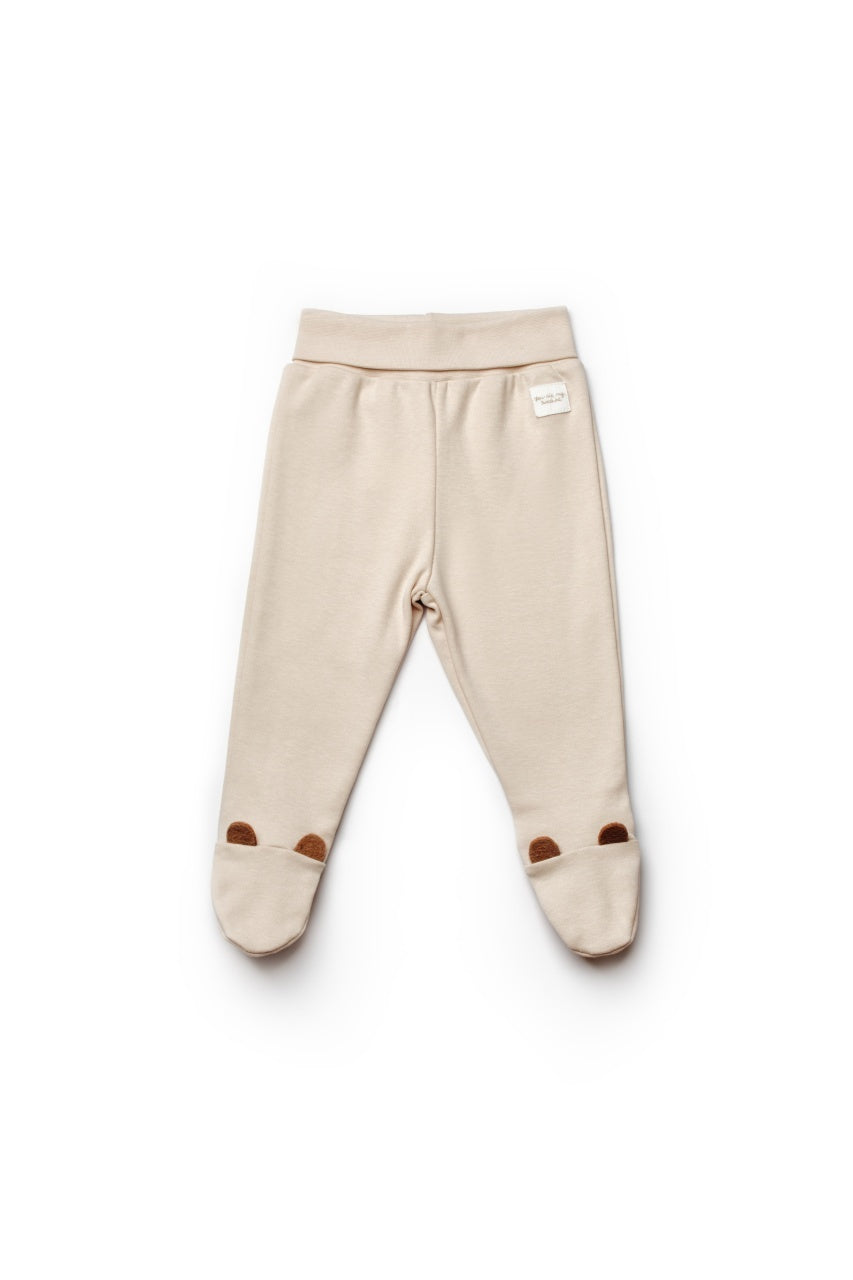 Set 2 pantaloni cu botosei bebe TeddyBear, BabyCosy, 100% bumbac organic