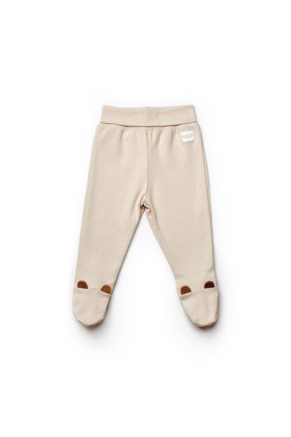 Set 2 pantaloni cu botosei bebe TeddyBear, BabyCosy, 100% bumbac organic