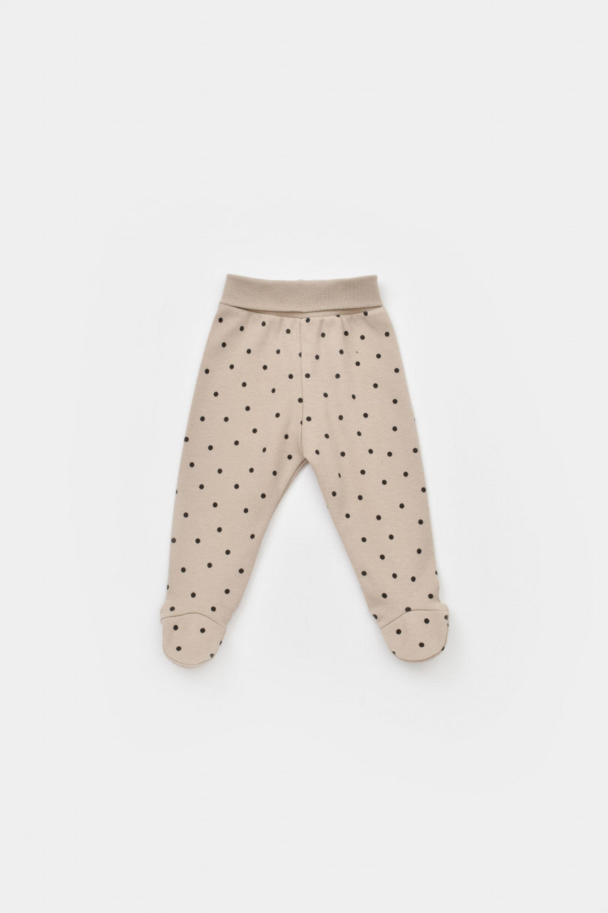 Set 2 pantaloni cu botosei bebe unisex Girafa, BabyCosy, 100% bumbac organic