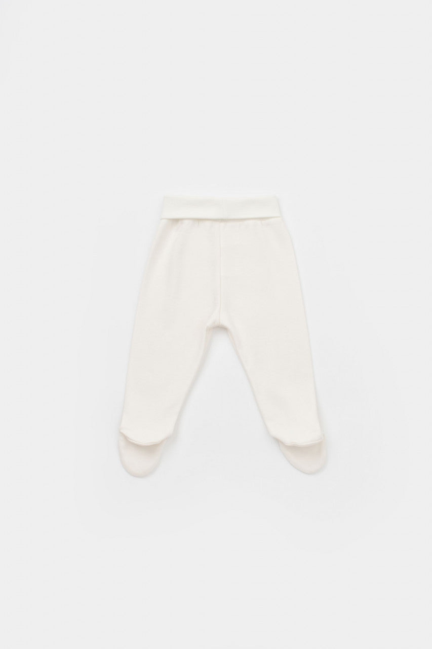 Set 2 pantaloni cu botosei bebe unisex Girafa, BabyCosy, 100% bumbac organic