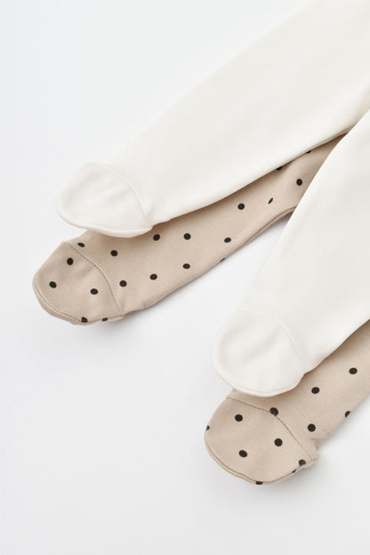 Set 2 pantaloni cu botosei bebe unisex Girafa, BabyCosy, 100% bumbac organic