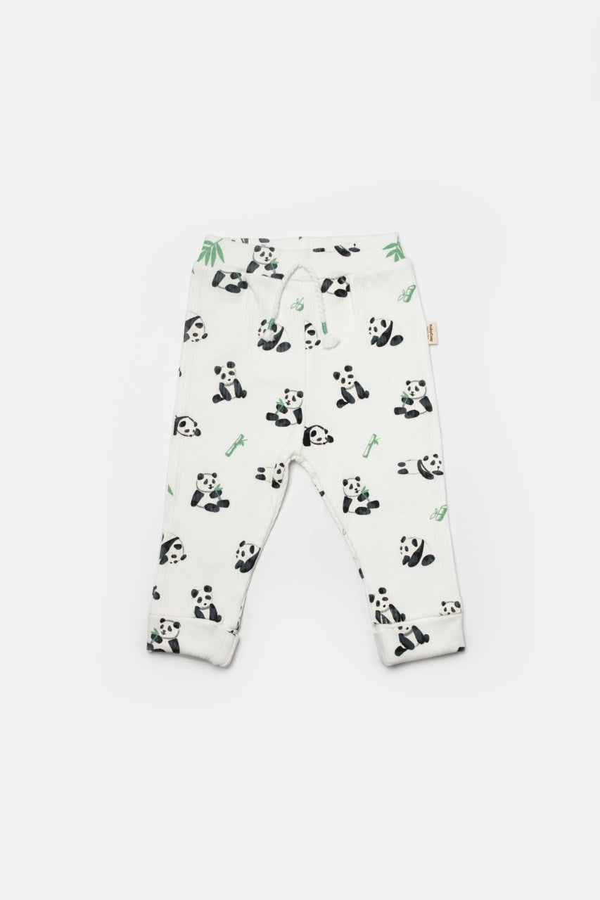 Set 2 pantaloni Panda, BabyCosy, 50%bumbac+50% bambus