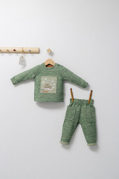Set 2 piese cu bluzita si pantalonasi de iarna King, Tongs baby