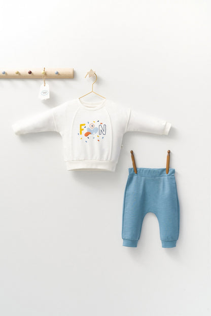 Set 2 piese cu bluzita si pantalonasi de trening Monster, Tongs baby