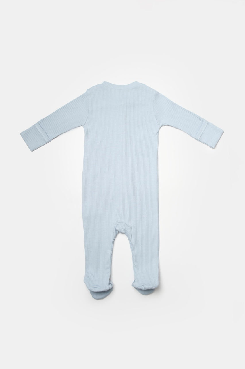Set 2 salopete lungi Bamboo, blue, BabyCosy, 50%bumbac+50% bambus