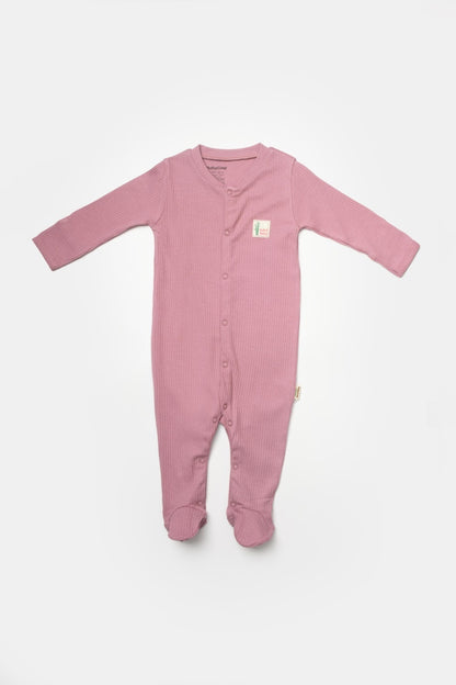 Set 2 salopete lungi Bamboo, roz, BabyCosy, 50%bumbac+50% bambus