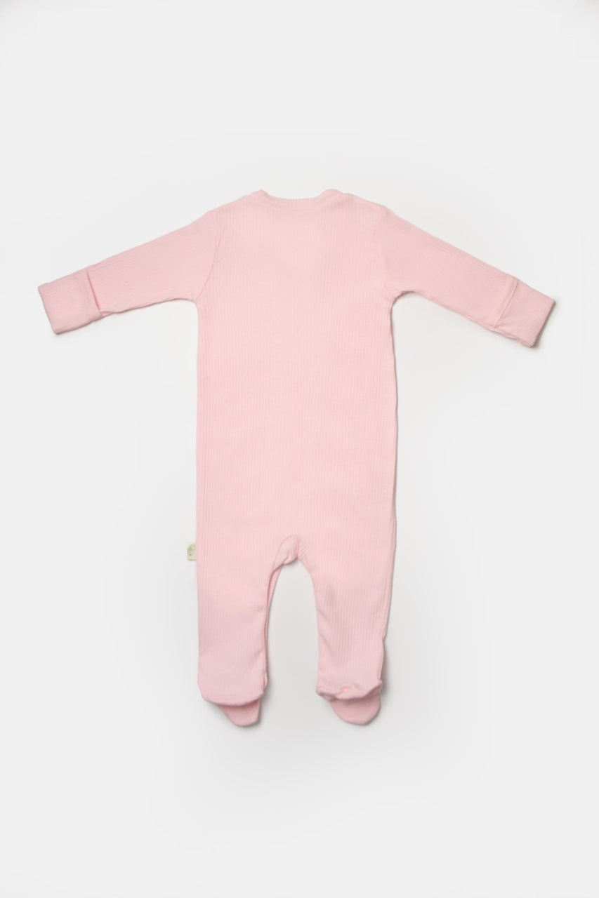 Set 2 salopete lungi Bamboo, roz, BabyCosy, 50%bumbac+50% bambus