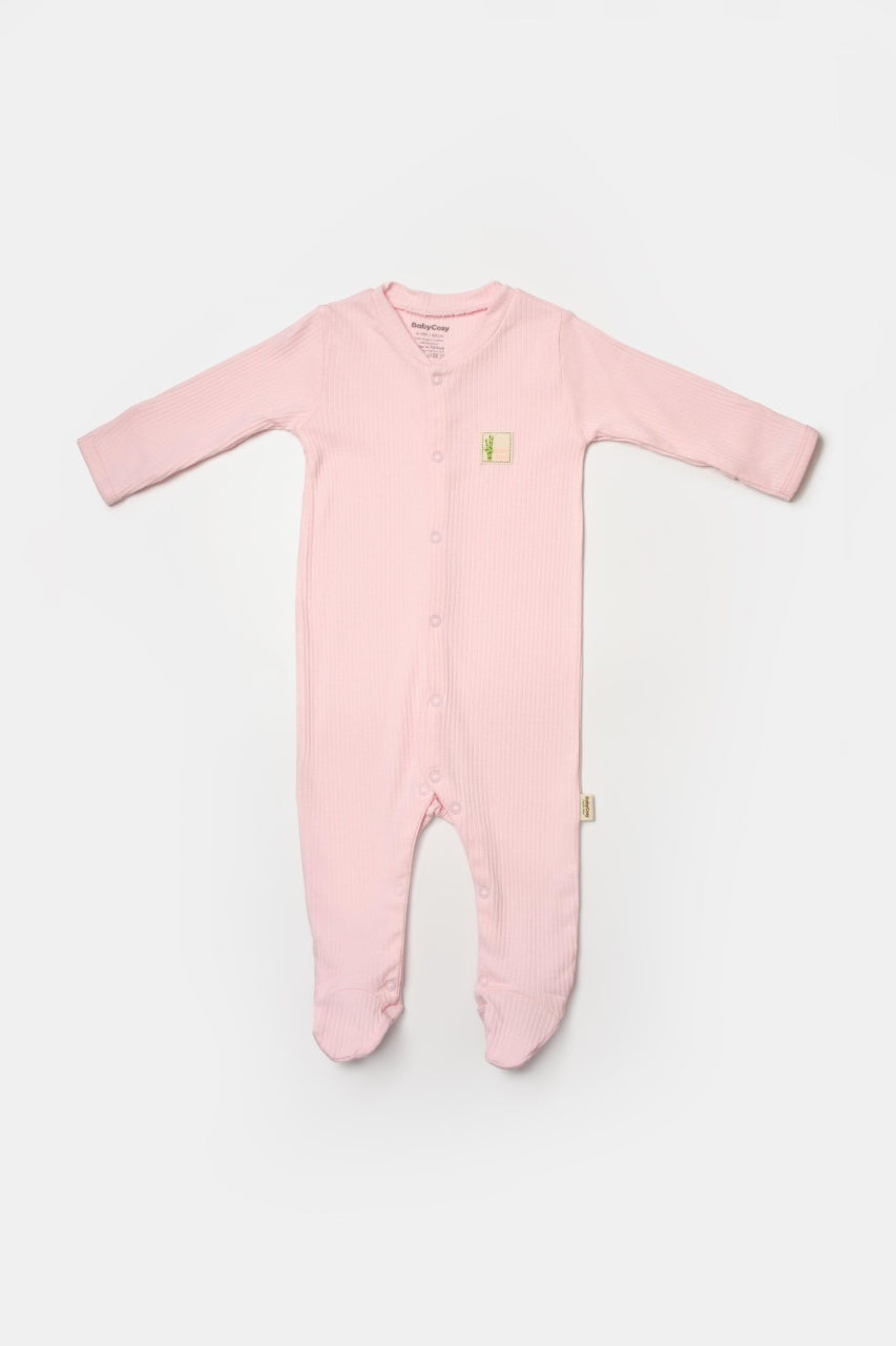Set 2 salopete lungi Bamboo, roz, BabyCosy, 50%bumbac+50% bambus