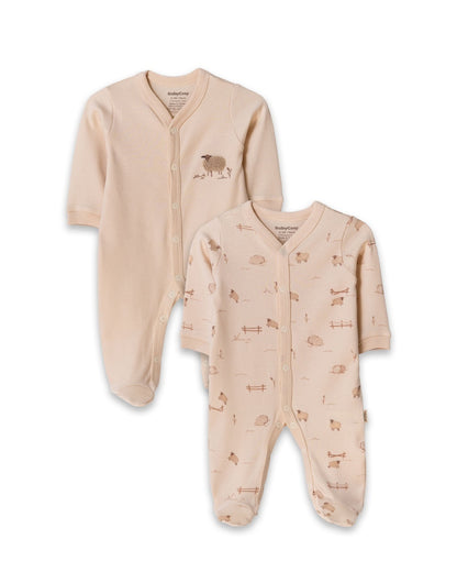 Set 2 salopete lungi, Lamb, BabyCosy, 100% bumbac organic