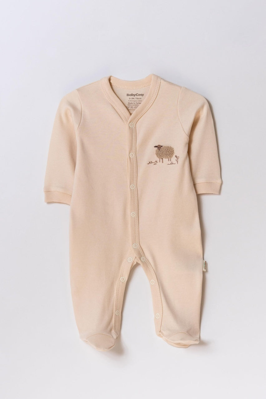 Set 2 salopete lungi, Lamb, BabyCosy, 100% bumbac organic