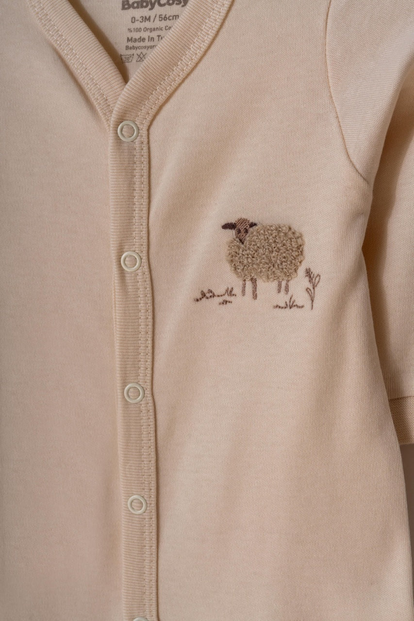 Set 2 salopete lungi, Lamb, BabyCosy, 100% bumbac organic