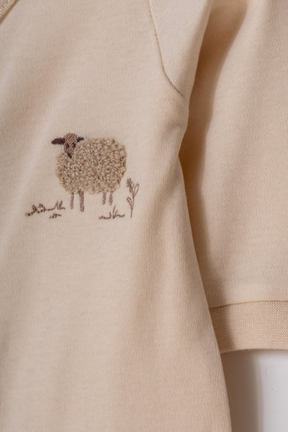 Set 2 salopete lungi, Lamb, BabyCosy, 100% bumbac organic