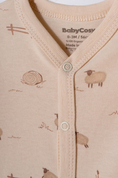 Set 2 salopete lungi, Lamb, BabyCosy, 100% bumbac organic