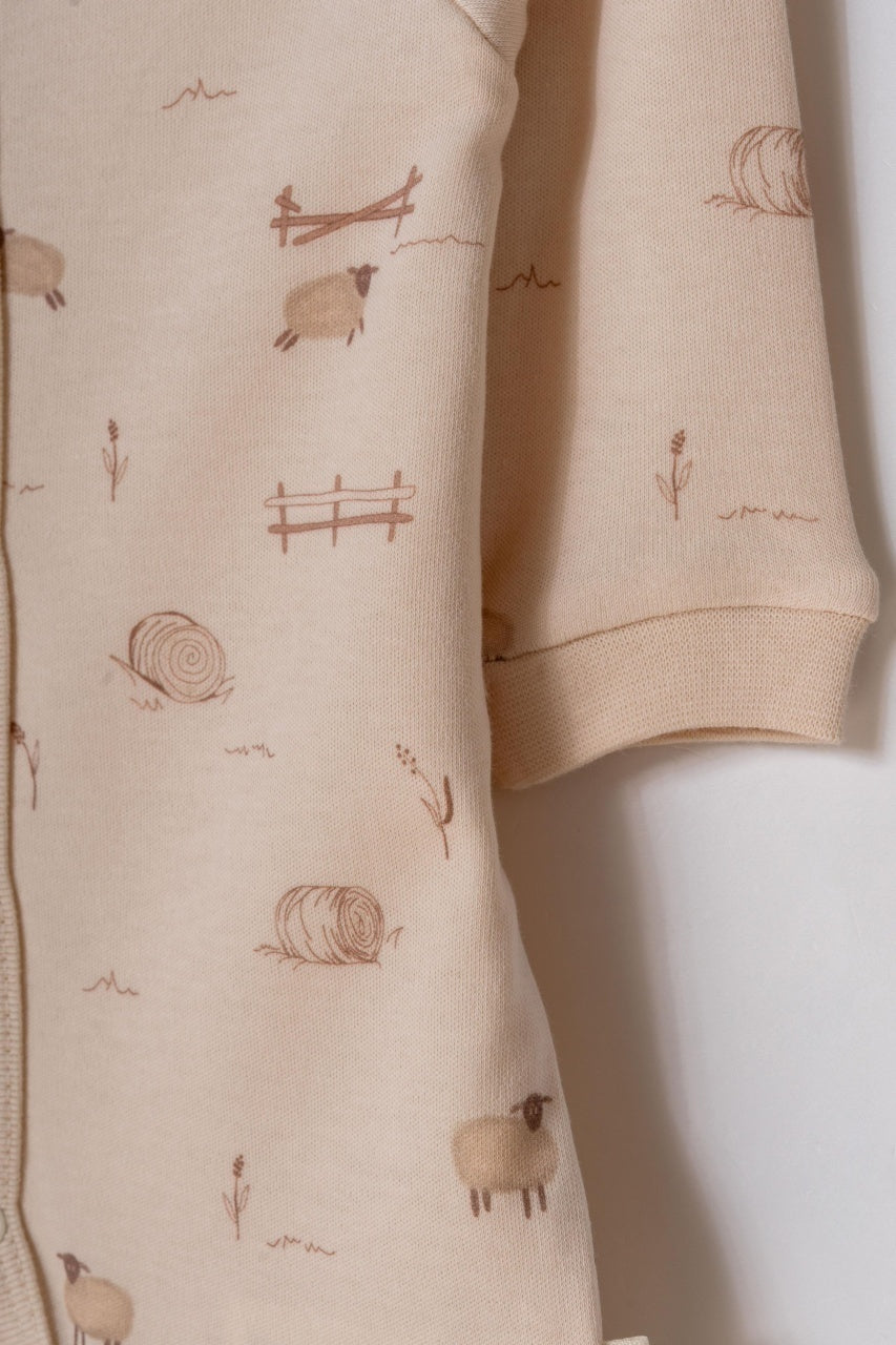 Set 2 salopete lungi, Lamb, BabyCosy, 100% bumbac organic
