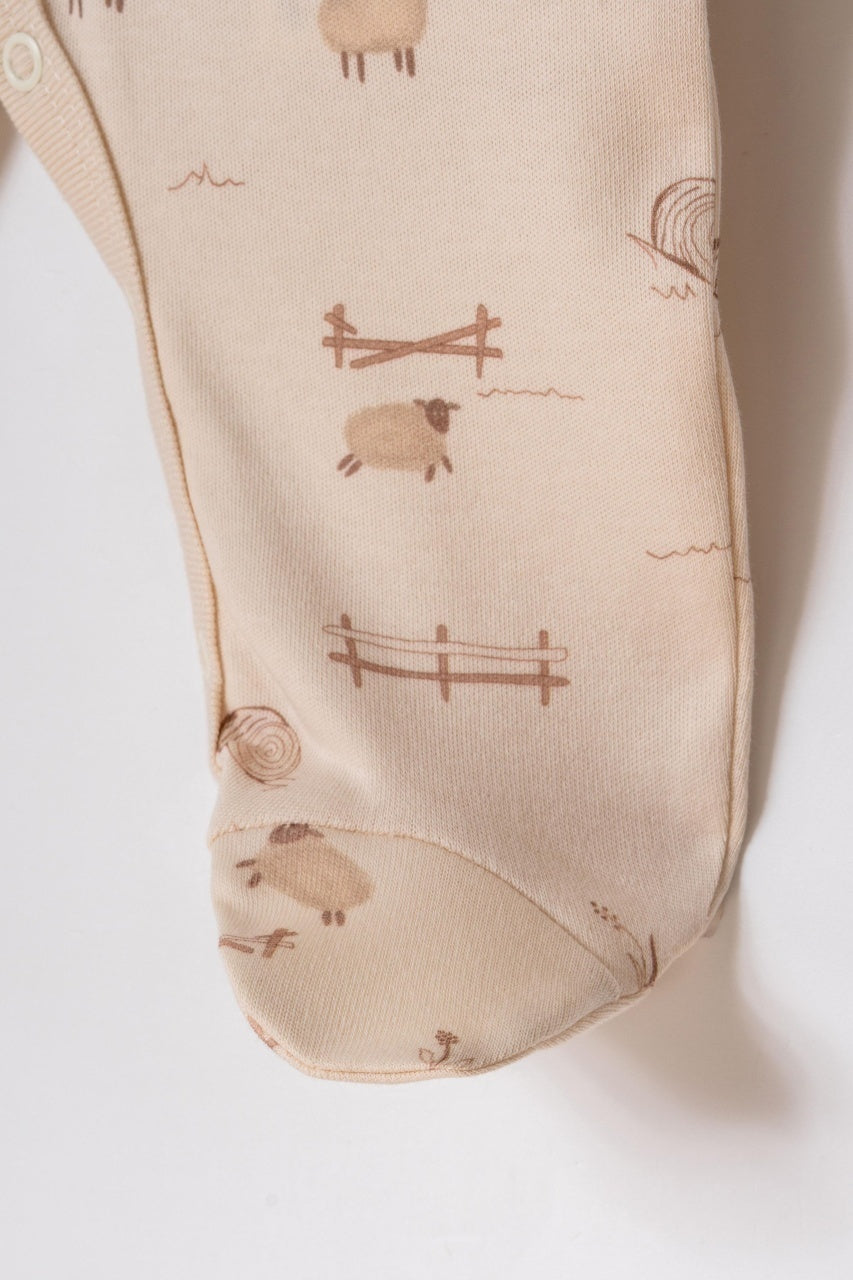 Set 2 salopete lungi, Lamb, BabyCosy, 100% bumbac organic