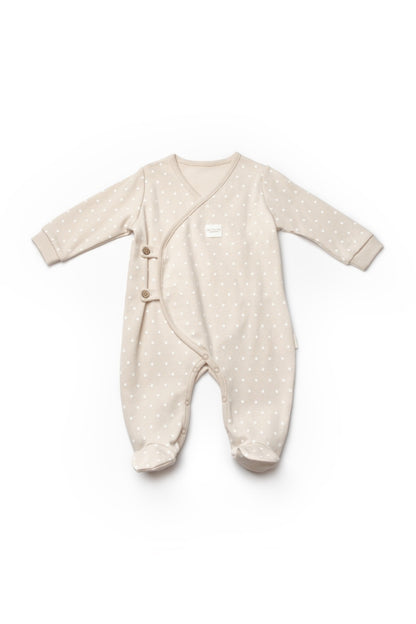 Set 2 salopete petrecute TeddyBear, 100%bumbac organic, BabyCosy