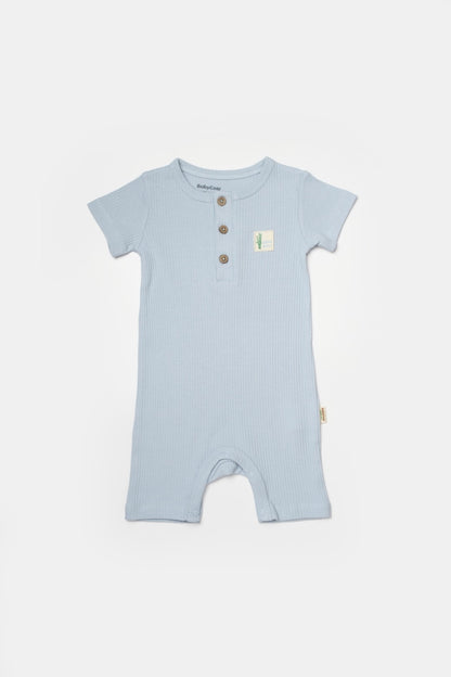 Set 2 salopete scurte Bamboo, blue, BabyCosy, 50%bumbac+50% bambus