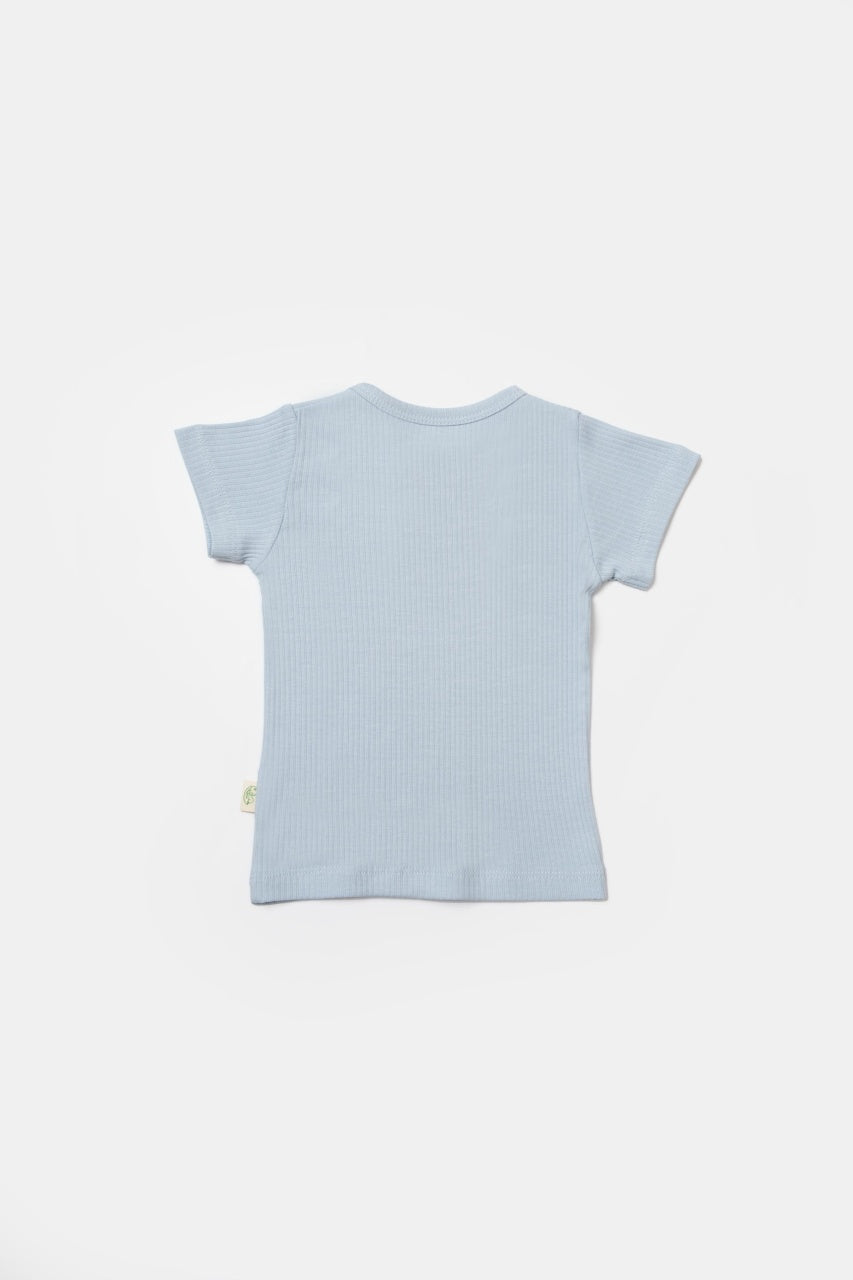 Set 2 tricouri Bamboo, blue, BabyCosy, 50% bumbac+50%bambus