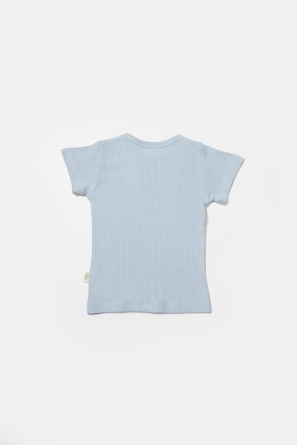 Set 2 tricouri Bamboo, blue, BabyCosy, 50% bumbac+50%bambus