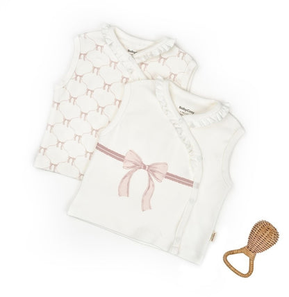 Set 2 vestute pentru bebelusi, powder, BabyCosy Organic Wear