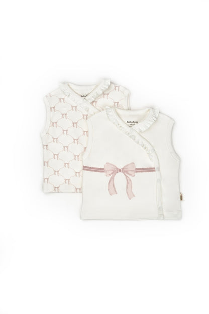 Set 2 vestute pentru bebelusi, powder, BabyCosy Organic Wear