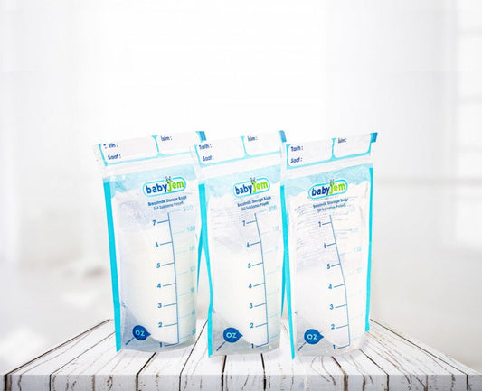 Set 25 pungi pentru stocarea laptelui matern BabyJem - Punga pentru stocarea laptelui matern