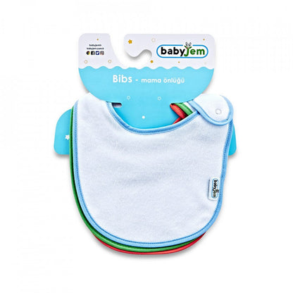 Set 3 bavete BabyJem, cu capse, din bumbac