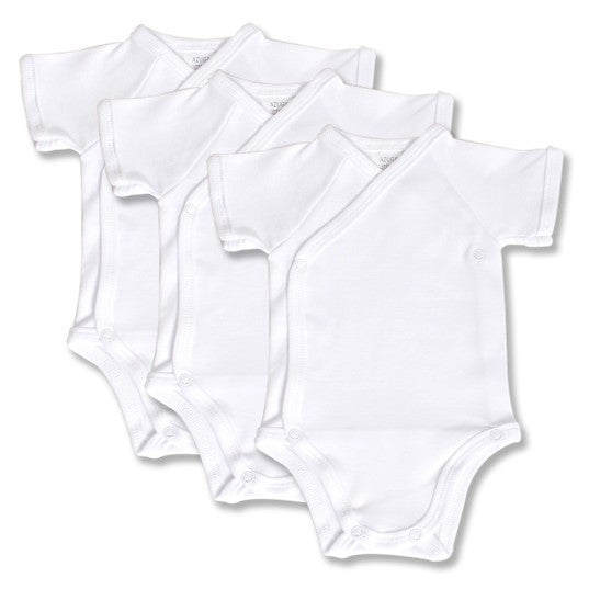 Set 3 body-uri din bumbac albe petrecute Drool